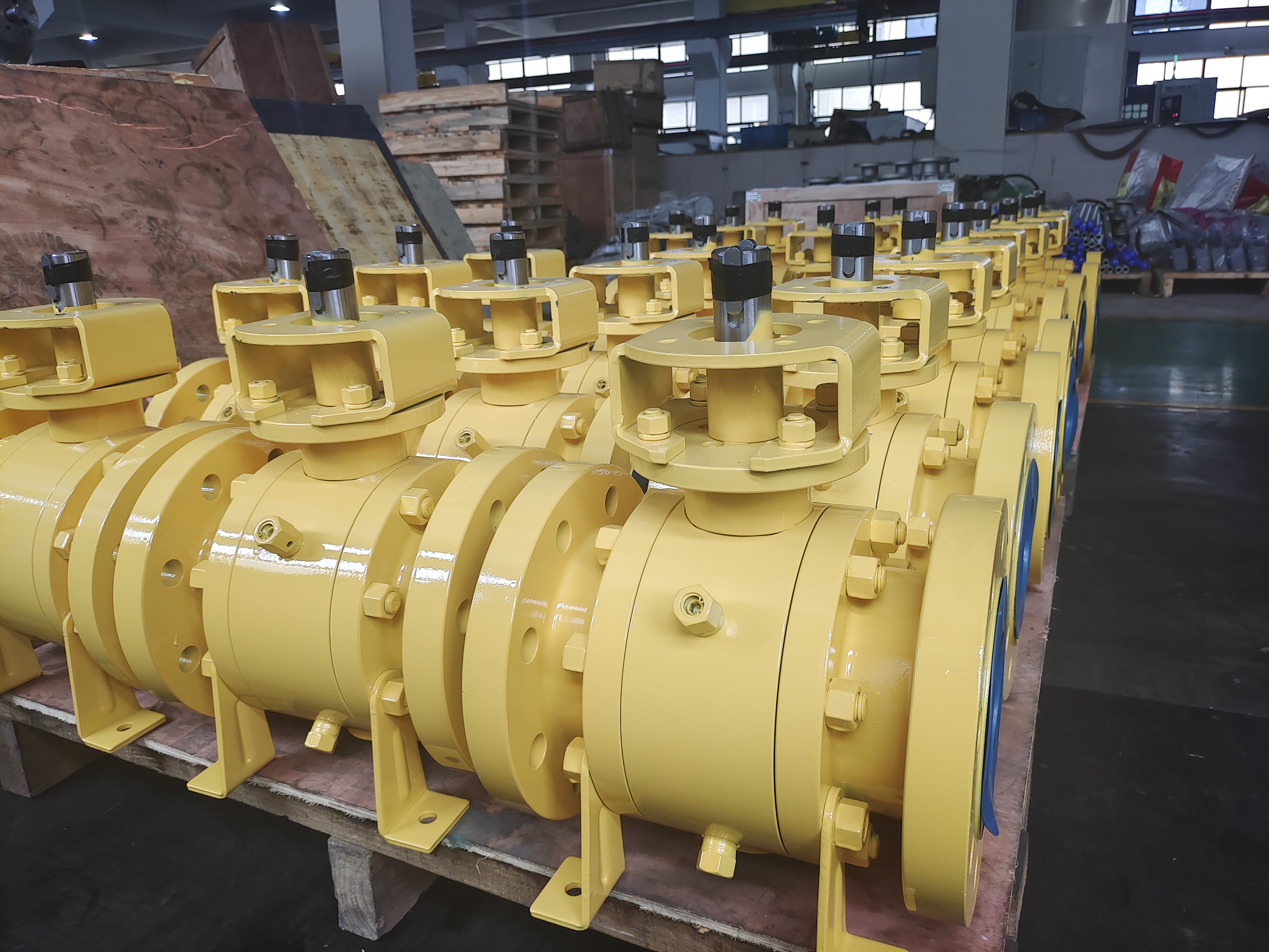 Válvula de bola de muñón con brida de acero inoxidable API6D 3PC