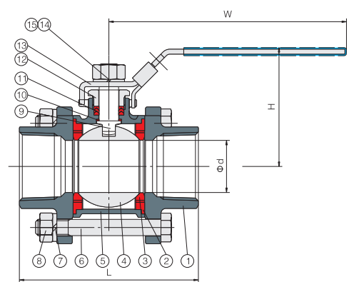 V&aacute;lvula de bola de acero inoxidable de 3 piezas, v&aacute;lvula masoneilan 