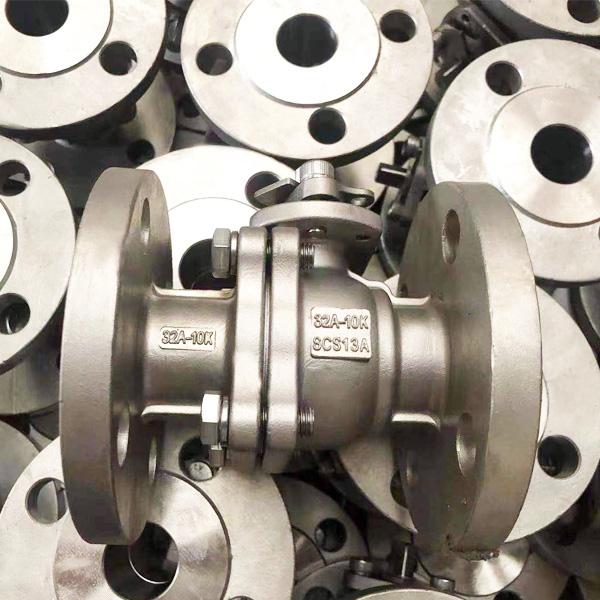 Válvula de bola JIS10K con brida flotante de cuerpo de 2 piezas