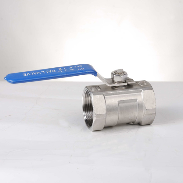 Válvula de bola de acero inoxidable atornillada con puerto reducido de un solo cuerpo