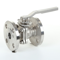 Válvula de bola de acero inoxidable con brida flotante JIS10K con plataforma de montaje ISO5211