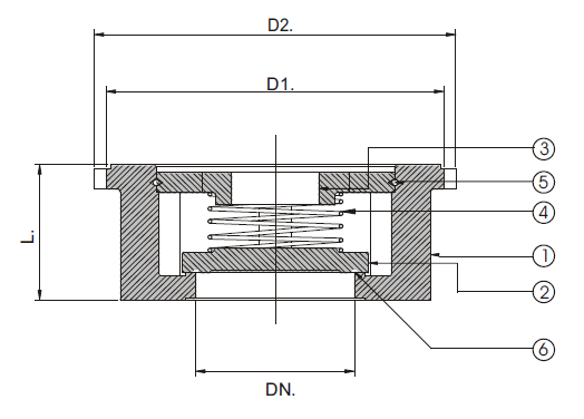 V&aacute;lvula de retenci&oacute;n de oblea de acero inoxidable H711