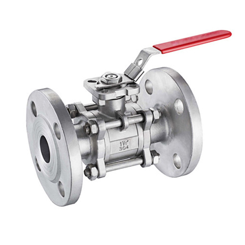 V&aacute;lvula de bola con brida flotante de acero inoxidable DIN 3PC