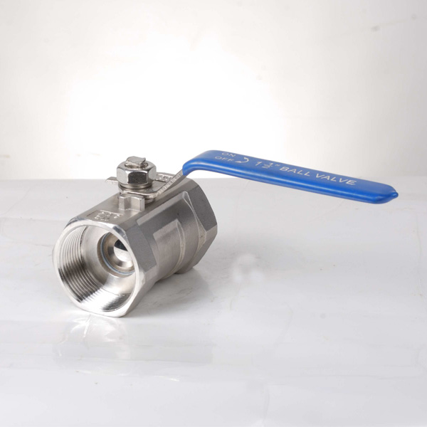 Válvula de bola de acero inoxidable atornillada con puerto reducido de un solo cuerpo