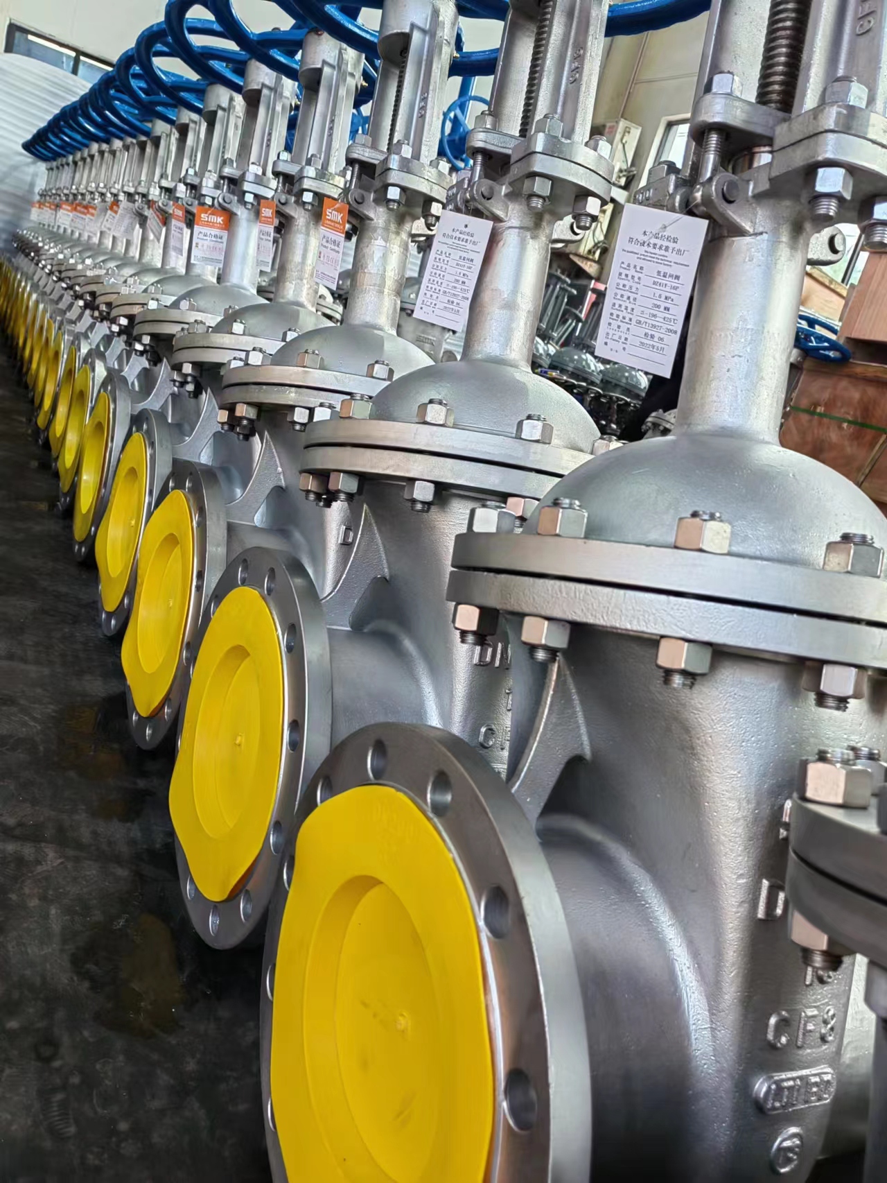 v&aacute;lvulas de compuerta con brida de acero inoxidable 